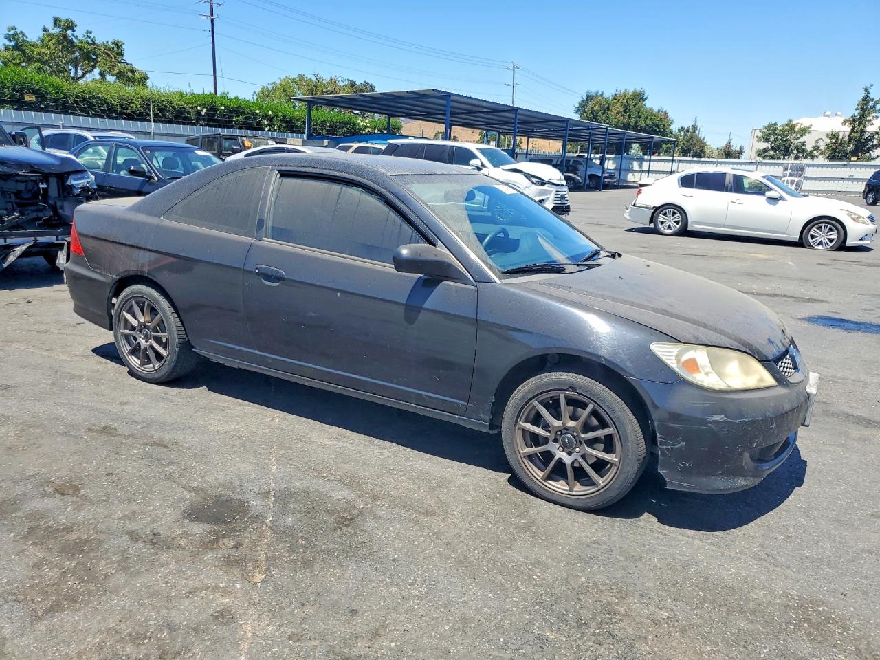 2005 Honda Civic Lx Black vin: 1HGEM22505L030797