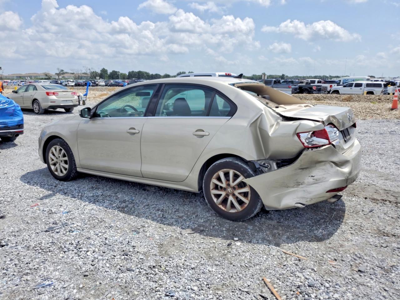 2014 Volkswagen Jetta Sel Cream vin: 3VWL07AJ8EM258491