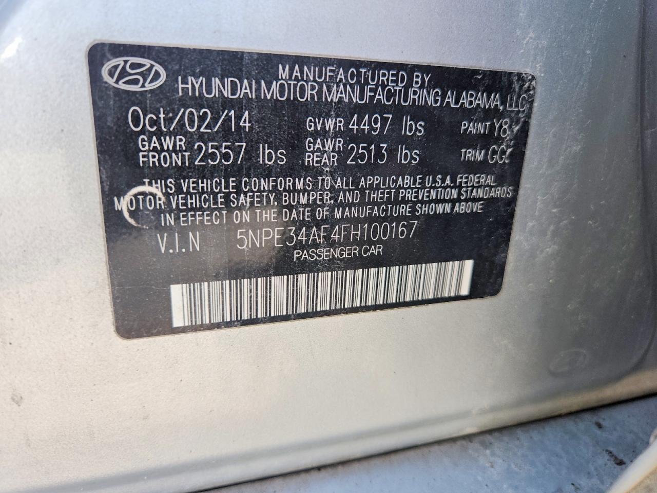 2015 Hyundai Sonata Sport Silver vin: 5NPE34AF4FH100167