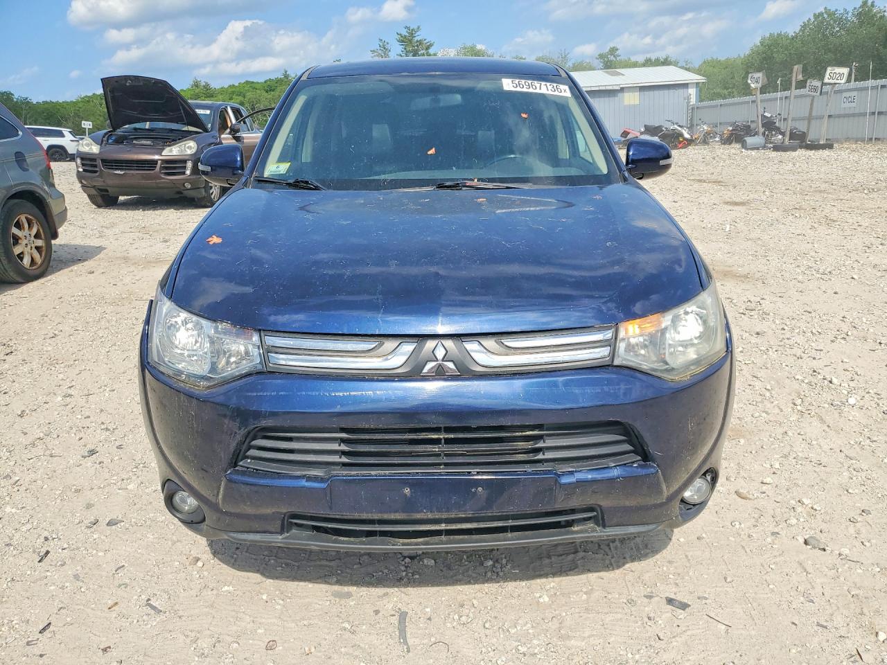2014 Mitsubishi Outlander Se Синий vin: JA4AZ3A32EZ013785