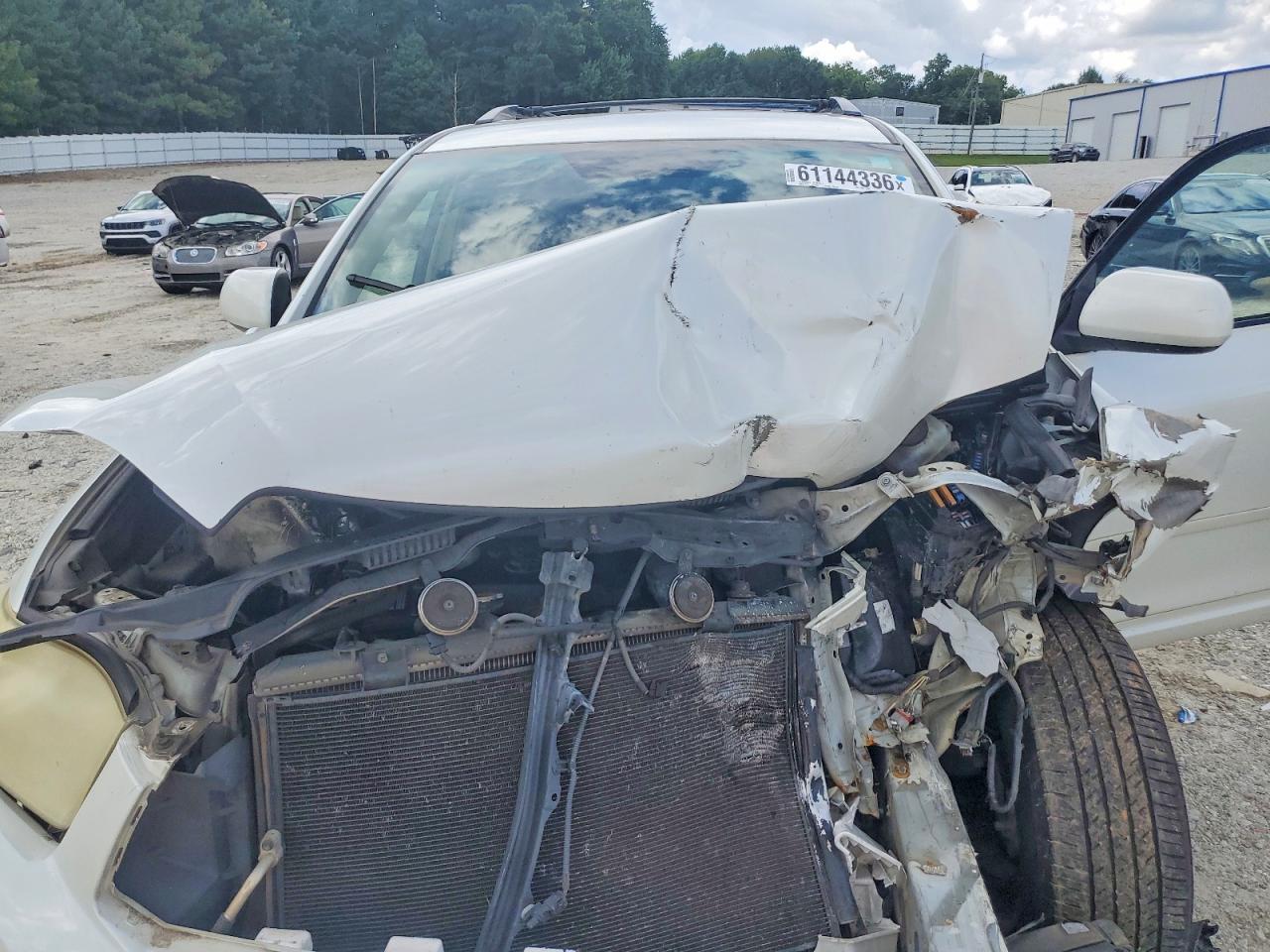 2009 Toyota Highlander Base White vin: JTEDA41AX92005054