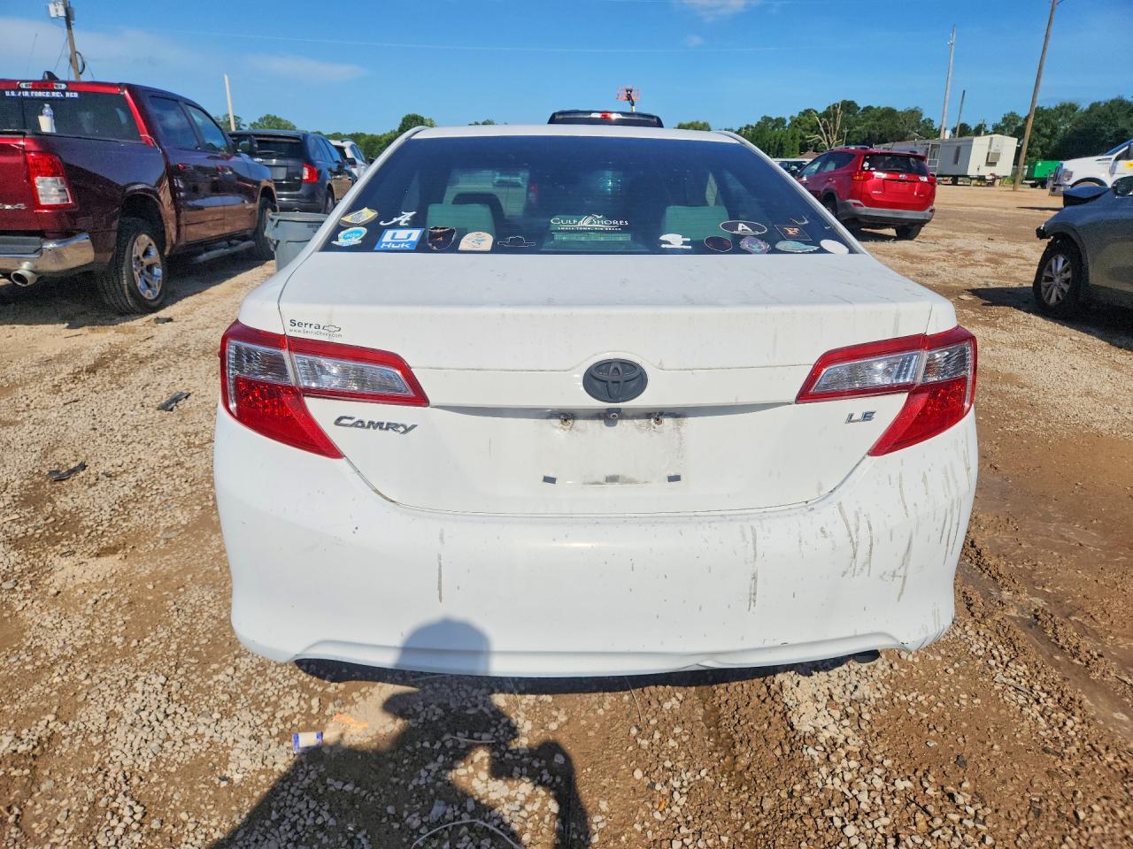 2013 Toyota Camry Le White vin: 4T1BF1FK6DU693964