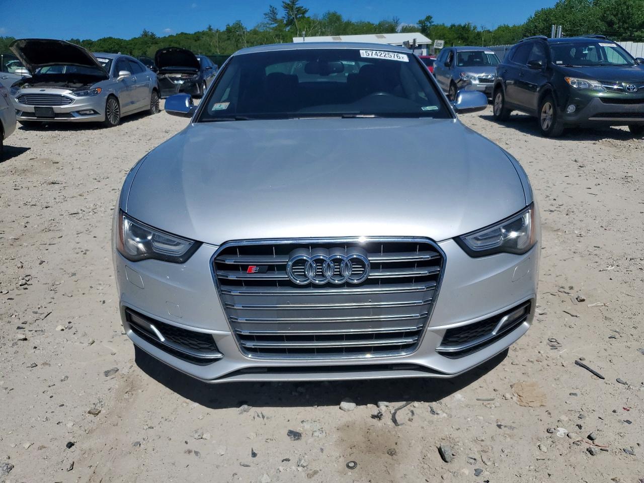 2013 Audi S5 Prestige Silver vin: WAUVGAFR1DA006481