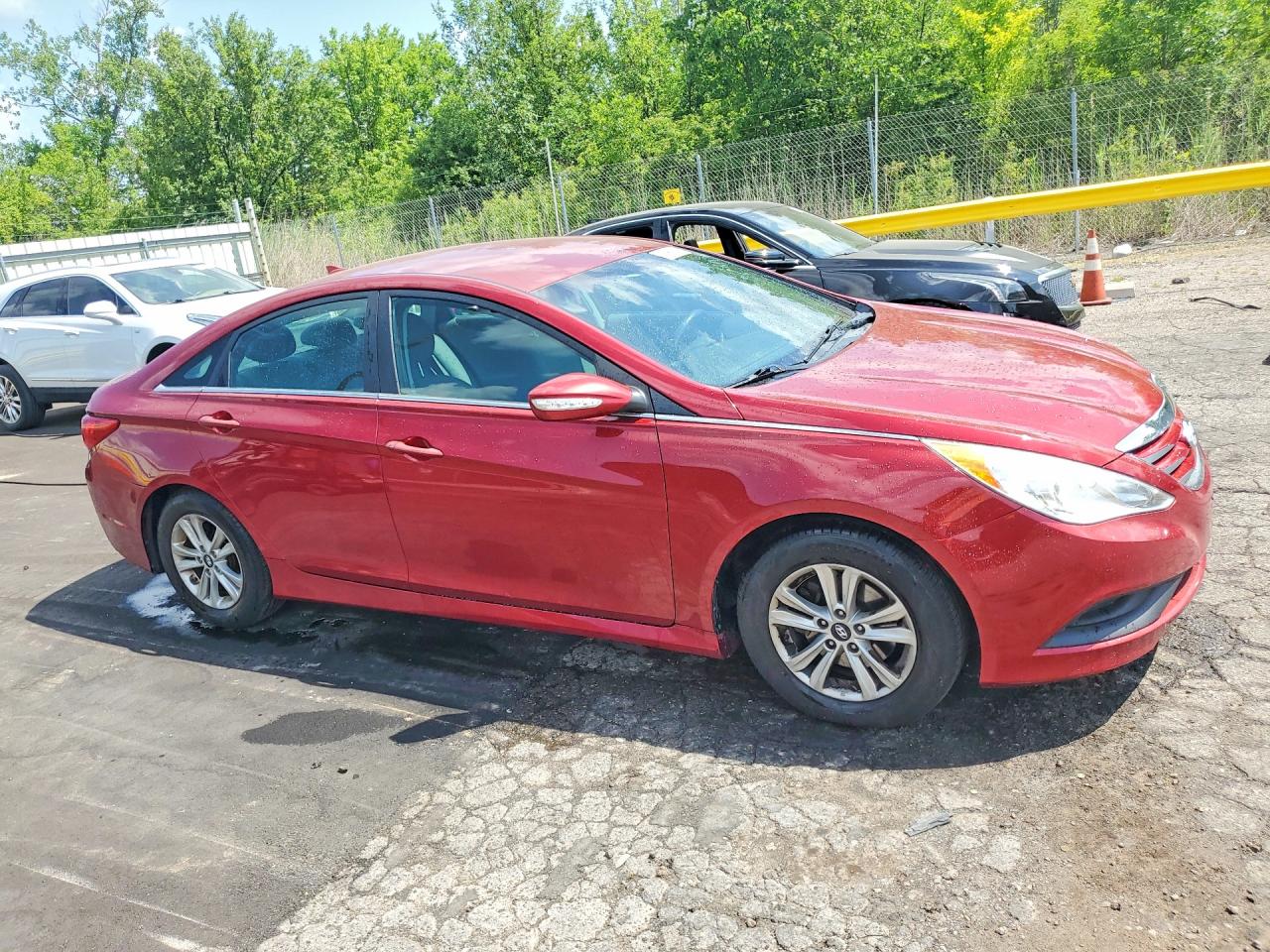 2014 Hyundai Sonata Gls Red vin: 5NPEB4ACXEH888203