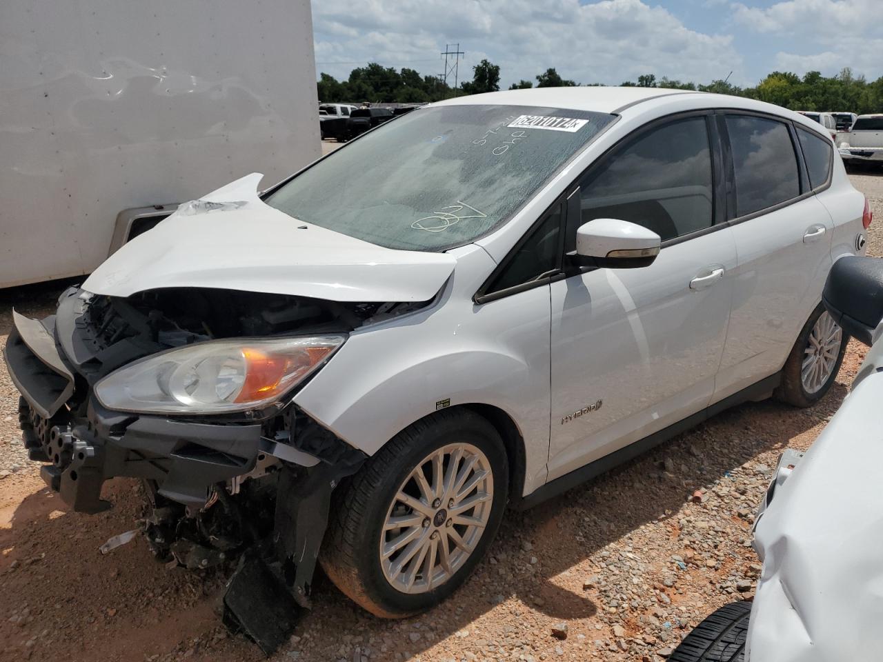 2015 Ford C-max Se White vin: 1FADP5AU0FL123595