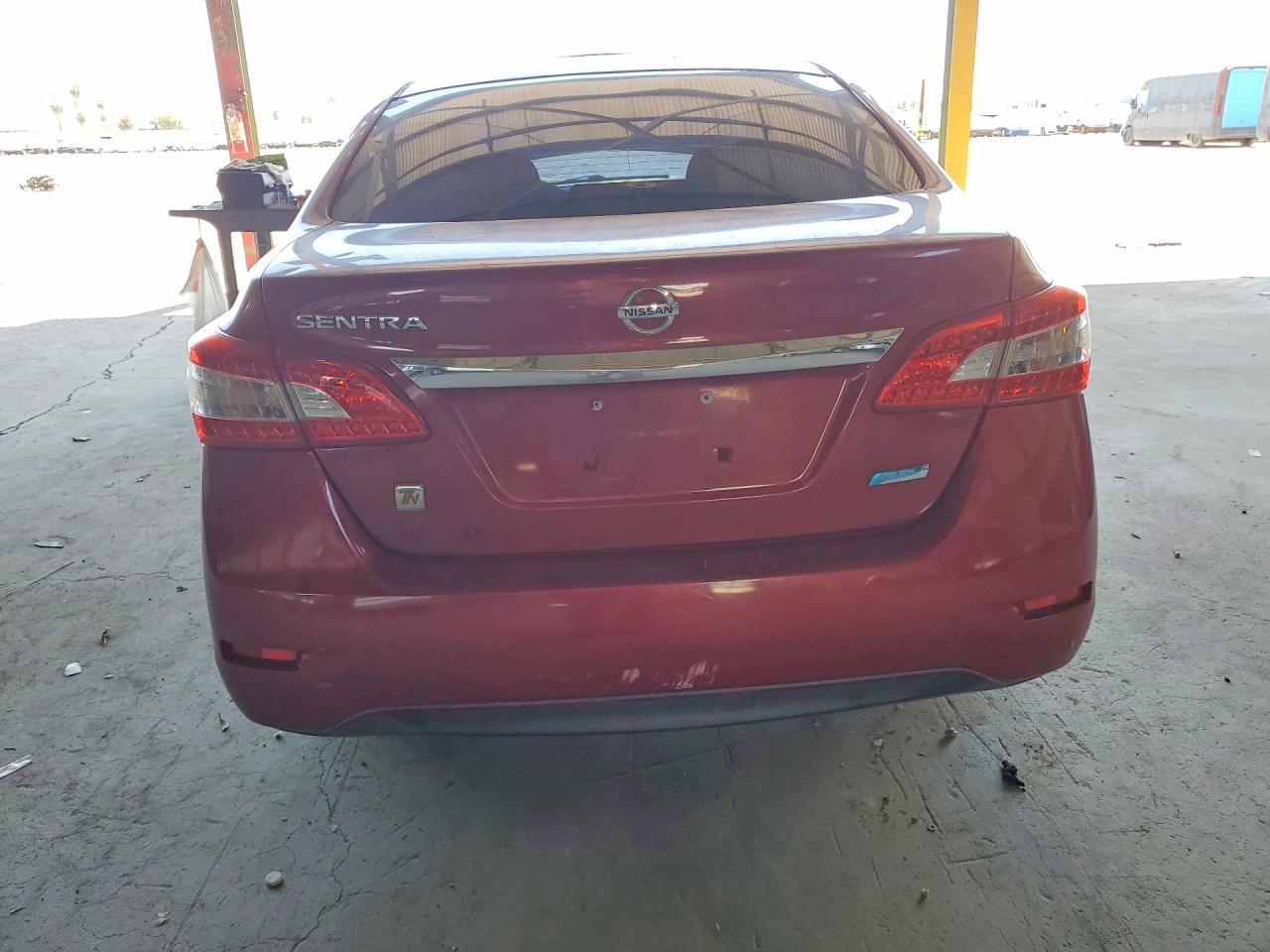 2014 Nissan Sentra S Burgundy vin: 3N1AB7AP4EL630636