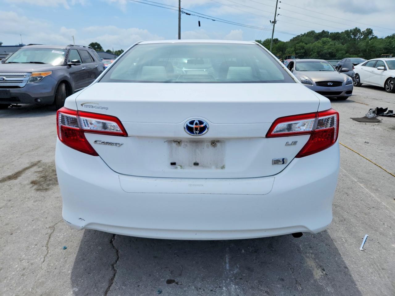 2012 Toyota Camry Hybrid Le White vin: 4T1BD1FK9CU062078