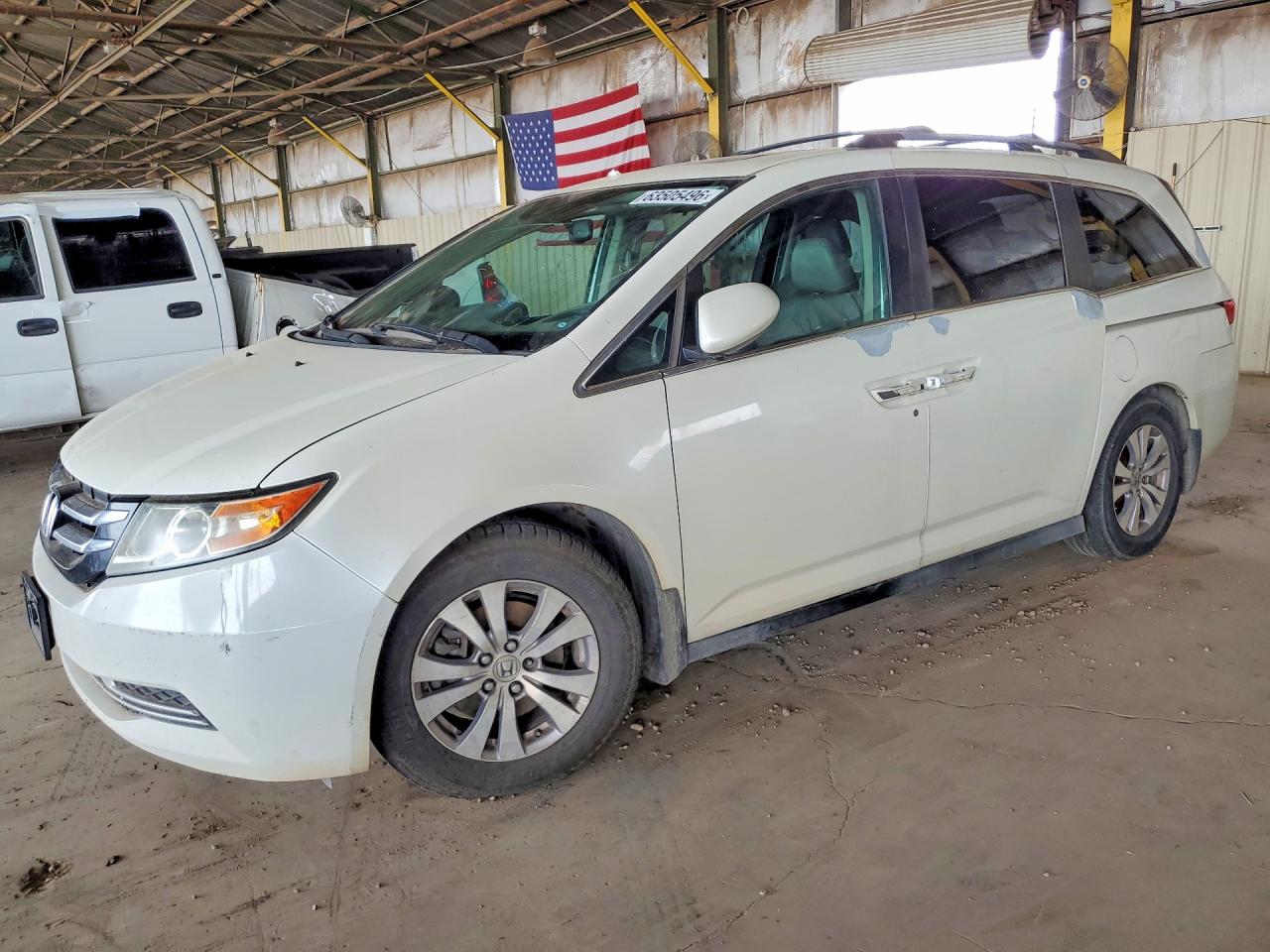 2014 Honda Odyssey Exl White vin: 5FNRL5H60EB004711