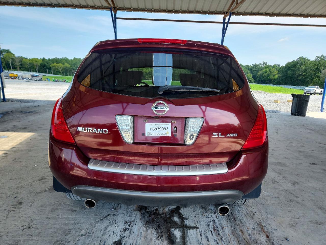 2006 Nissan Murano S Maroon vin: JN8AZ08W76W526381