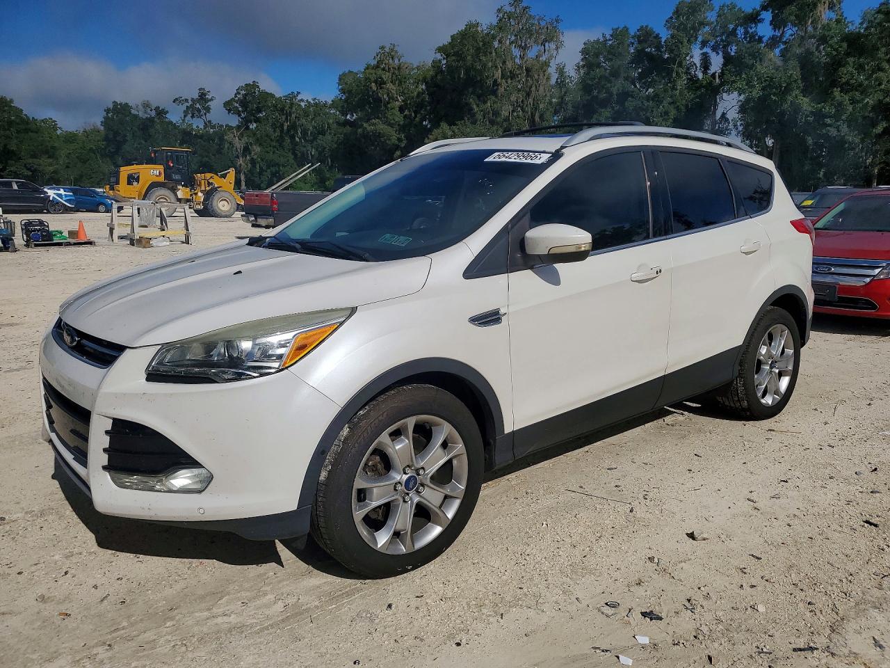 2014 Ford Escape Titanium Белый vin: 1FMCU9J90EUE32909