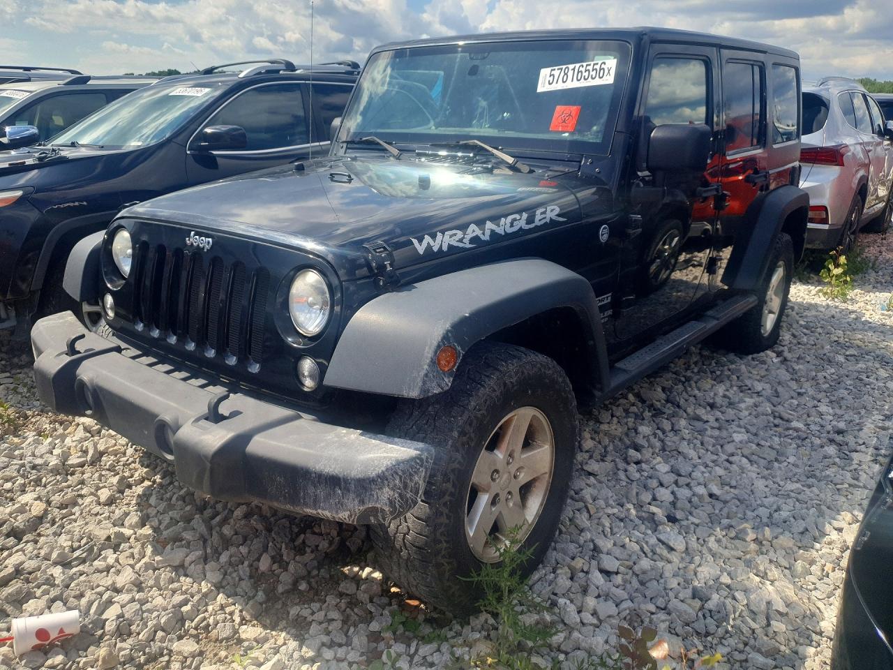 2014 Jeep Wrangler Unlimited Sport Black vin: 1C4HJWDG0EL138346