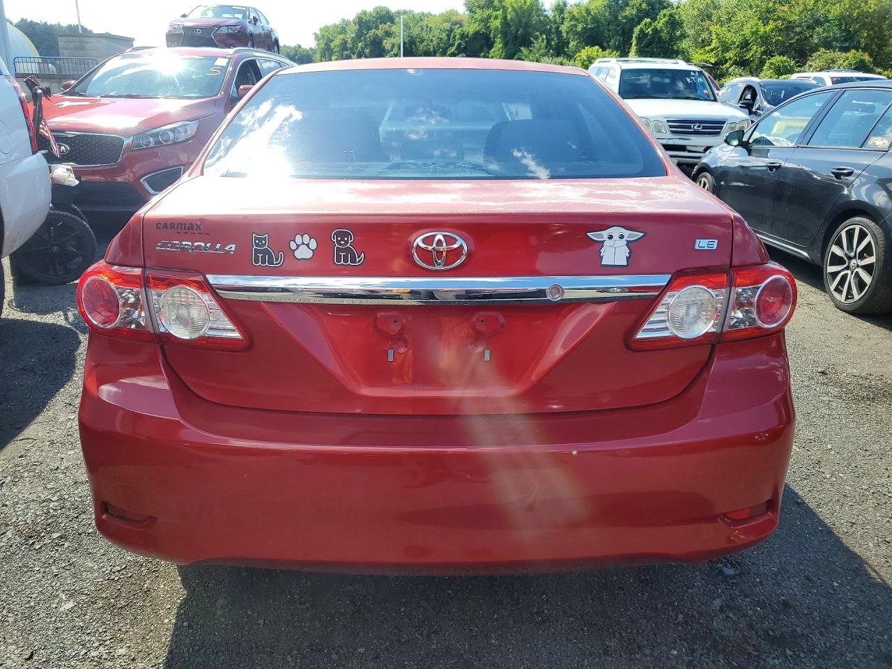 2011 Toyota Corolla Le Красный vin: 2T1BU4EE2BC750193