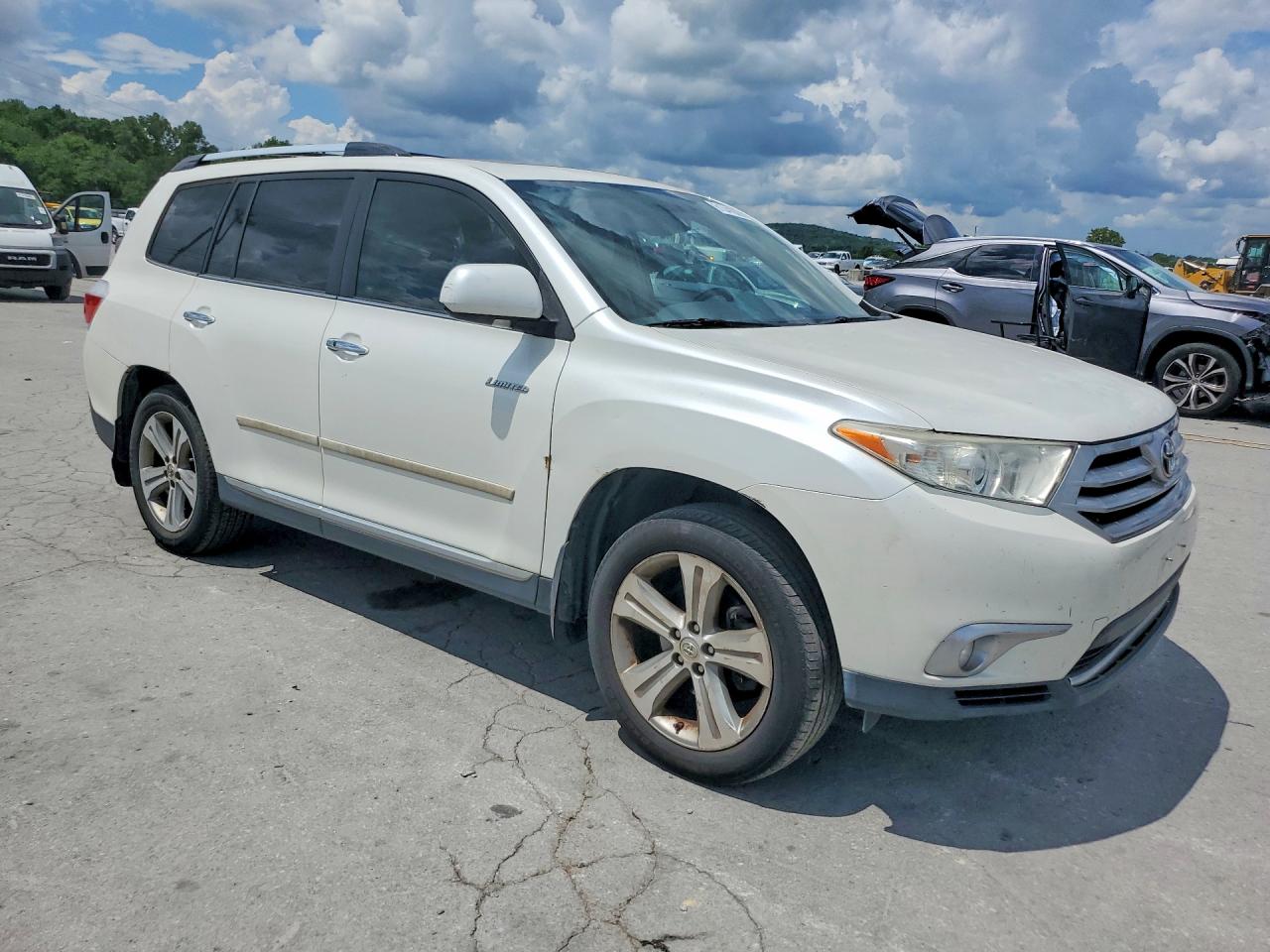 2012 Toyota Highlander Limited White vin: 5TDYK3EH4CS060703