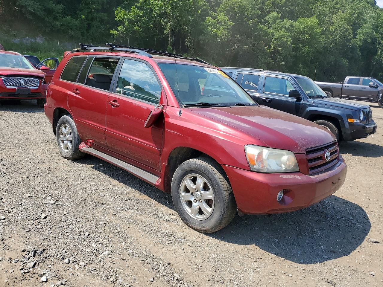 2007 Toyota Highlander Sport Red vin: JTEHP21A370201320