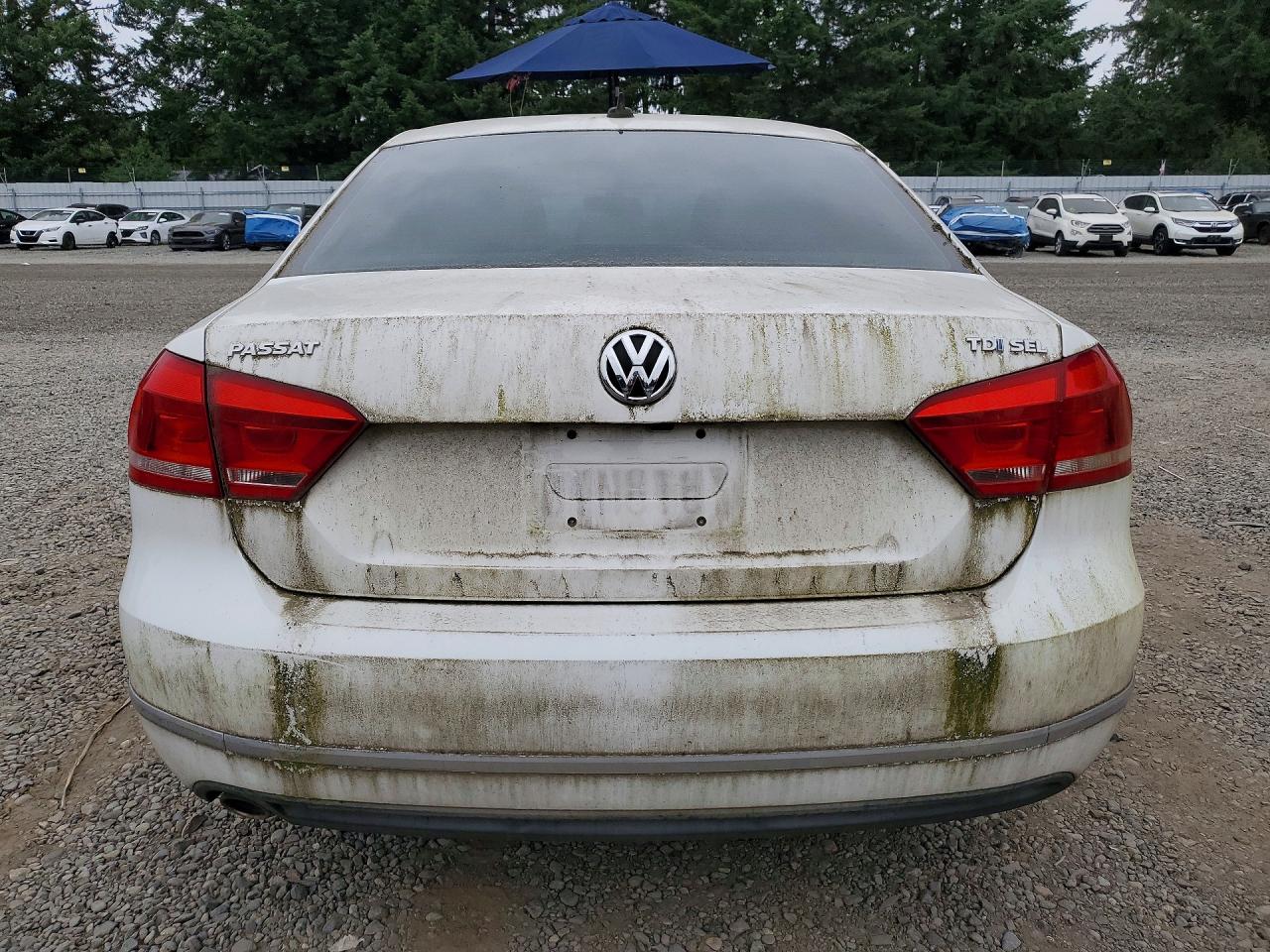 2014 Volkswagen Passat Sel White vin: 1VWCN7A3XEC013387