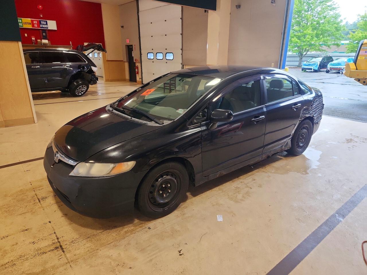 2007 Honda Civic Lx Black vin: 1HGFA16597L054827