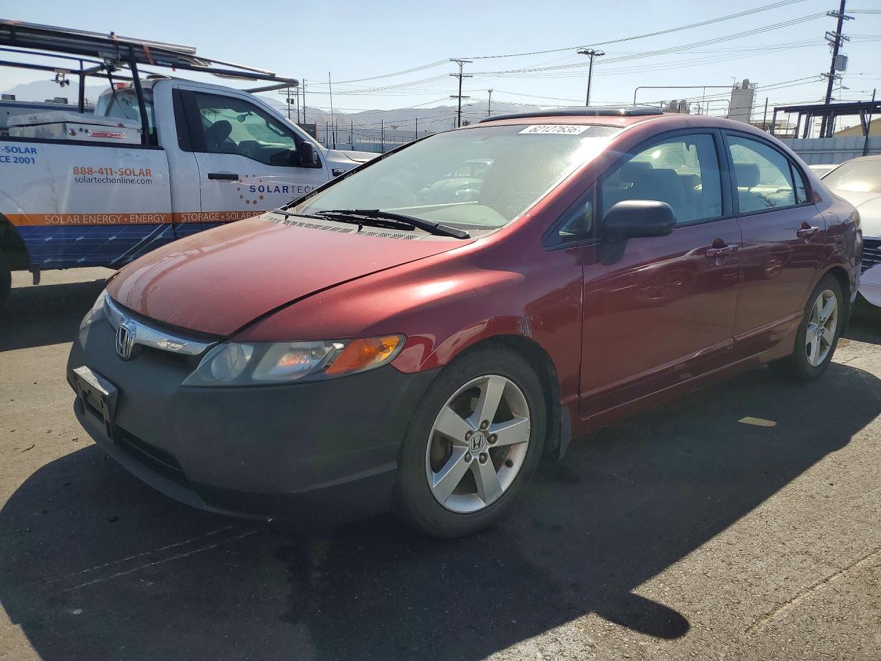 2007 Honda Civic Ex Maroon vin: 1HGFA16867L018328
