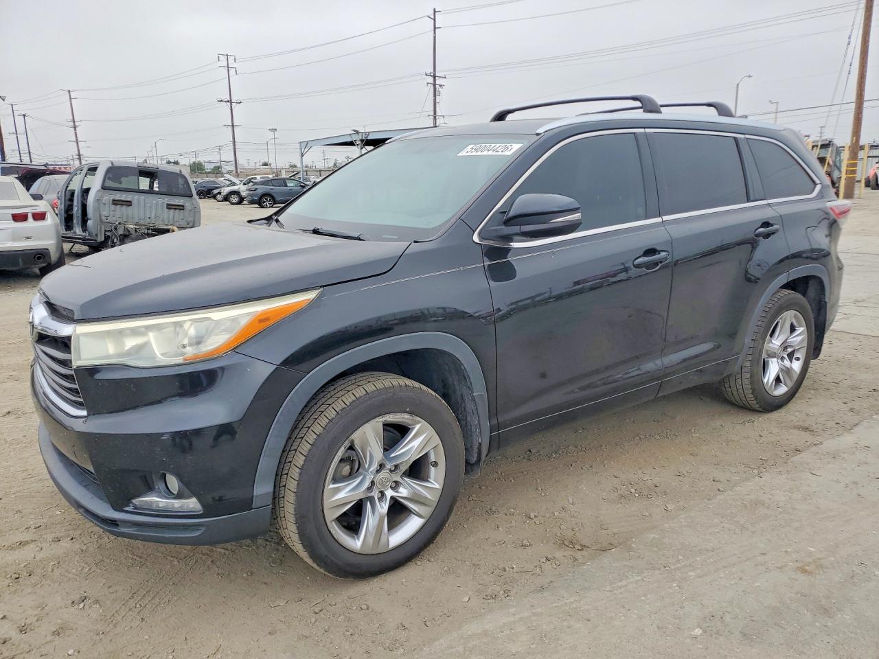 2015 Toyota Highlander Limited Black vin: 5TDDKRFH0FS145543