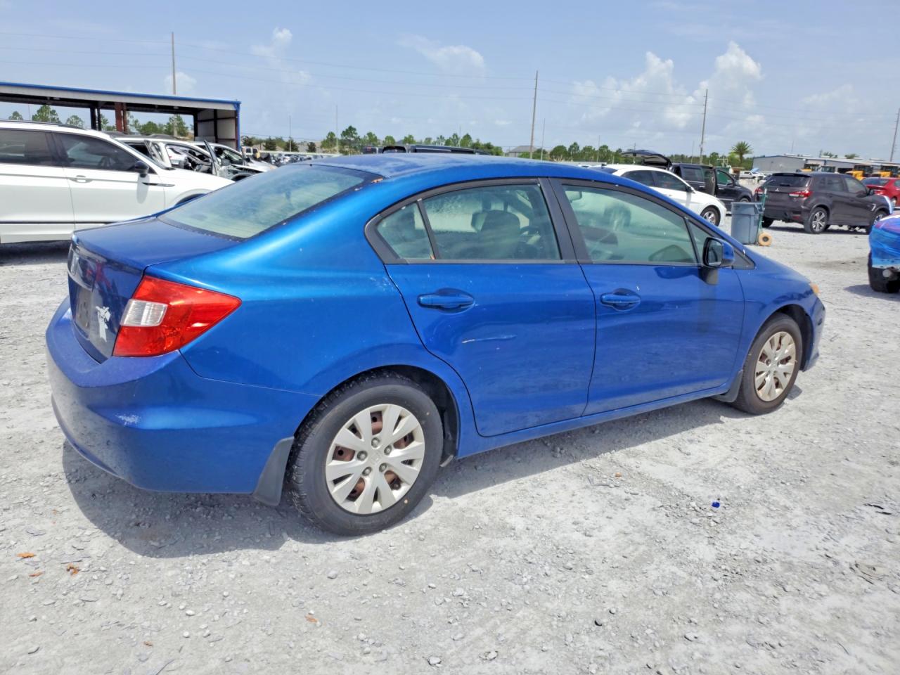 2012 Honda Civic Lx Blue vin: 19XFB2F55CE063979