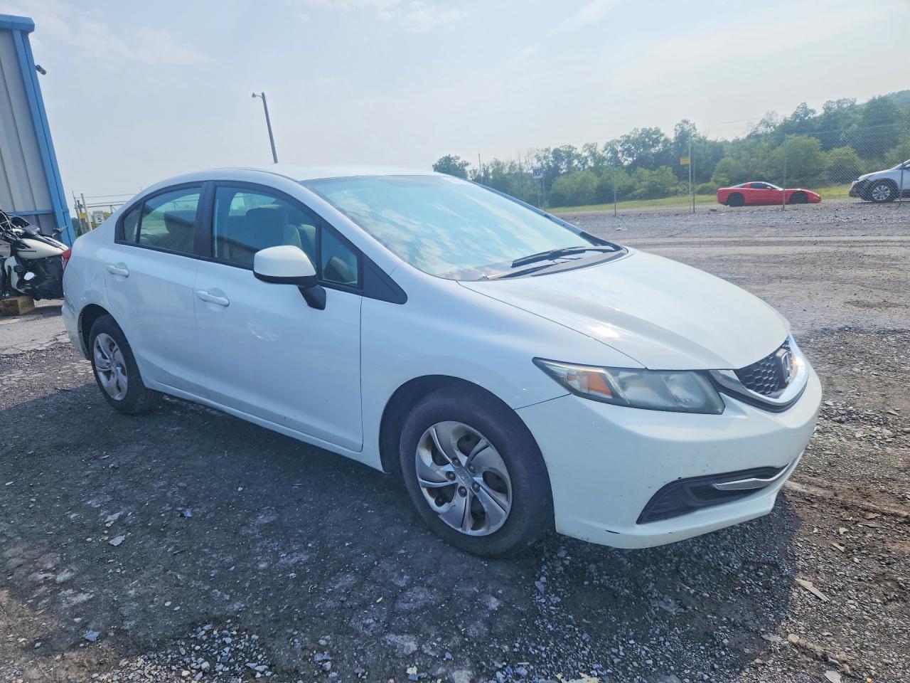 2013 Honda Civic Lx White vin: 19XFB2F57DE287661