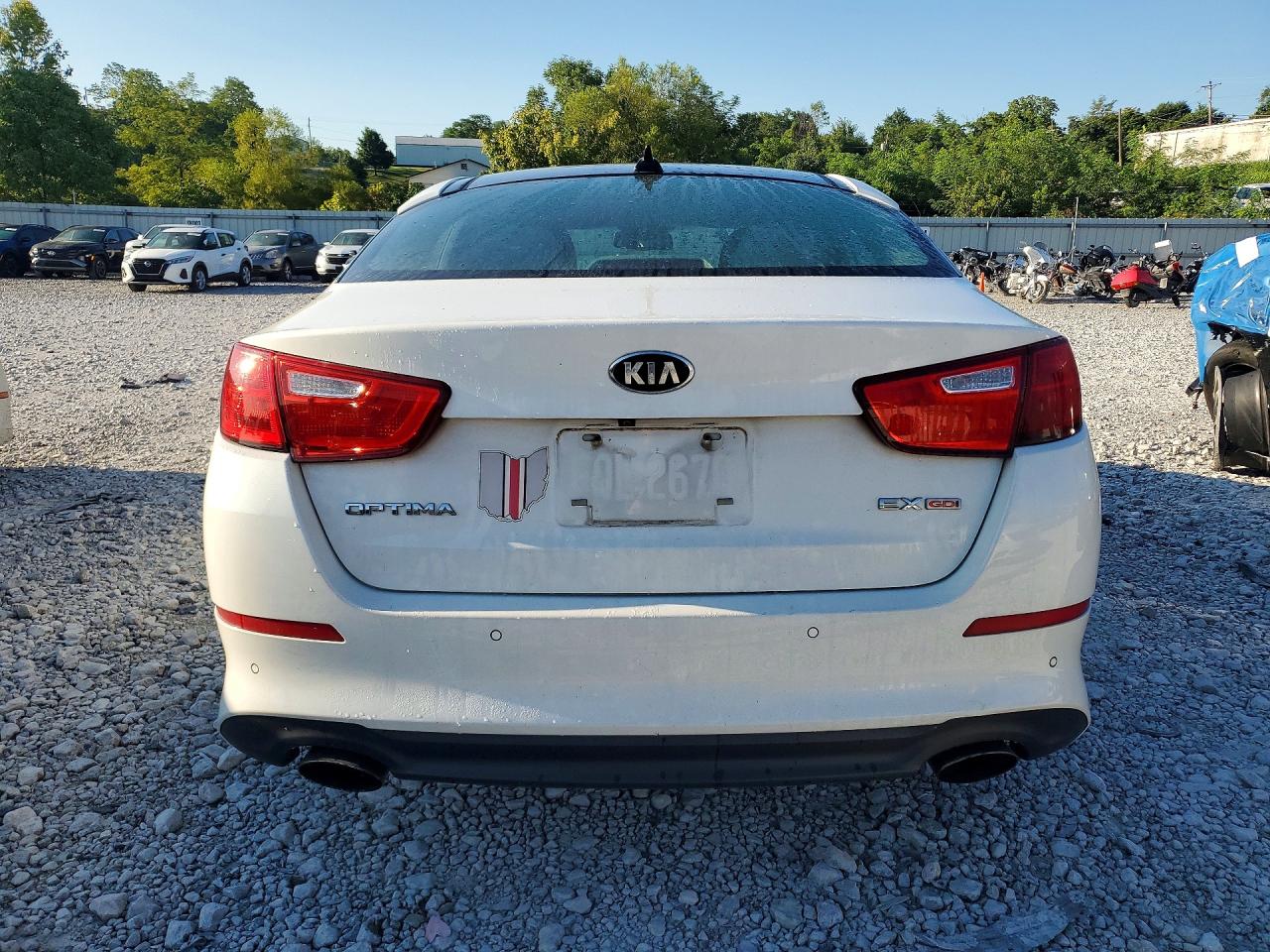 2015 Kia Optima Ex White vin: 5XXGN4A78FG436136