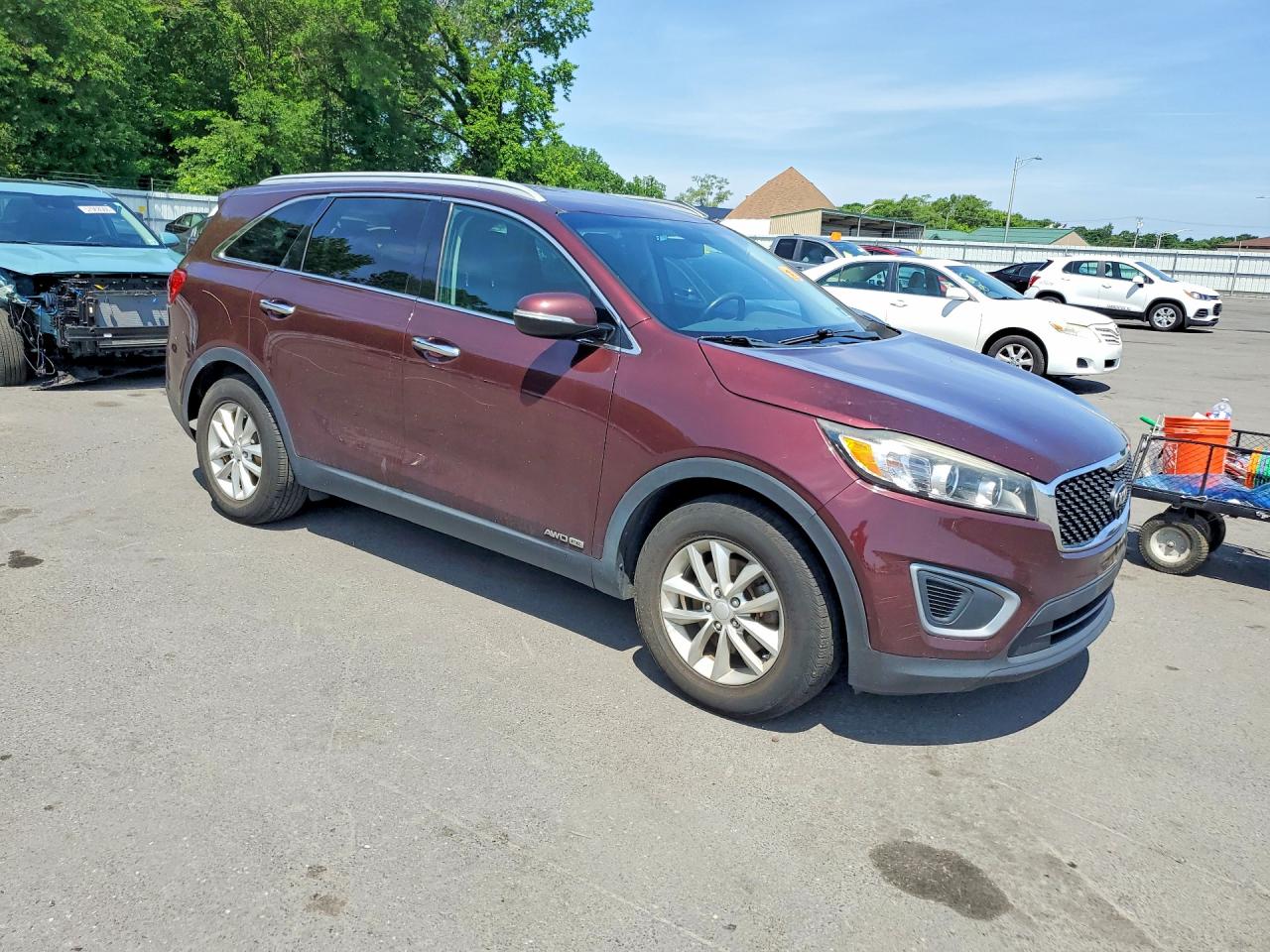 2017 Kia Sorento Lx V6 Burgundy vin: 5XYPGDA58HG234789