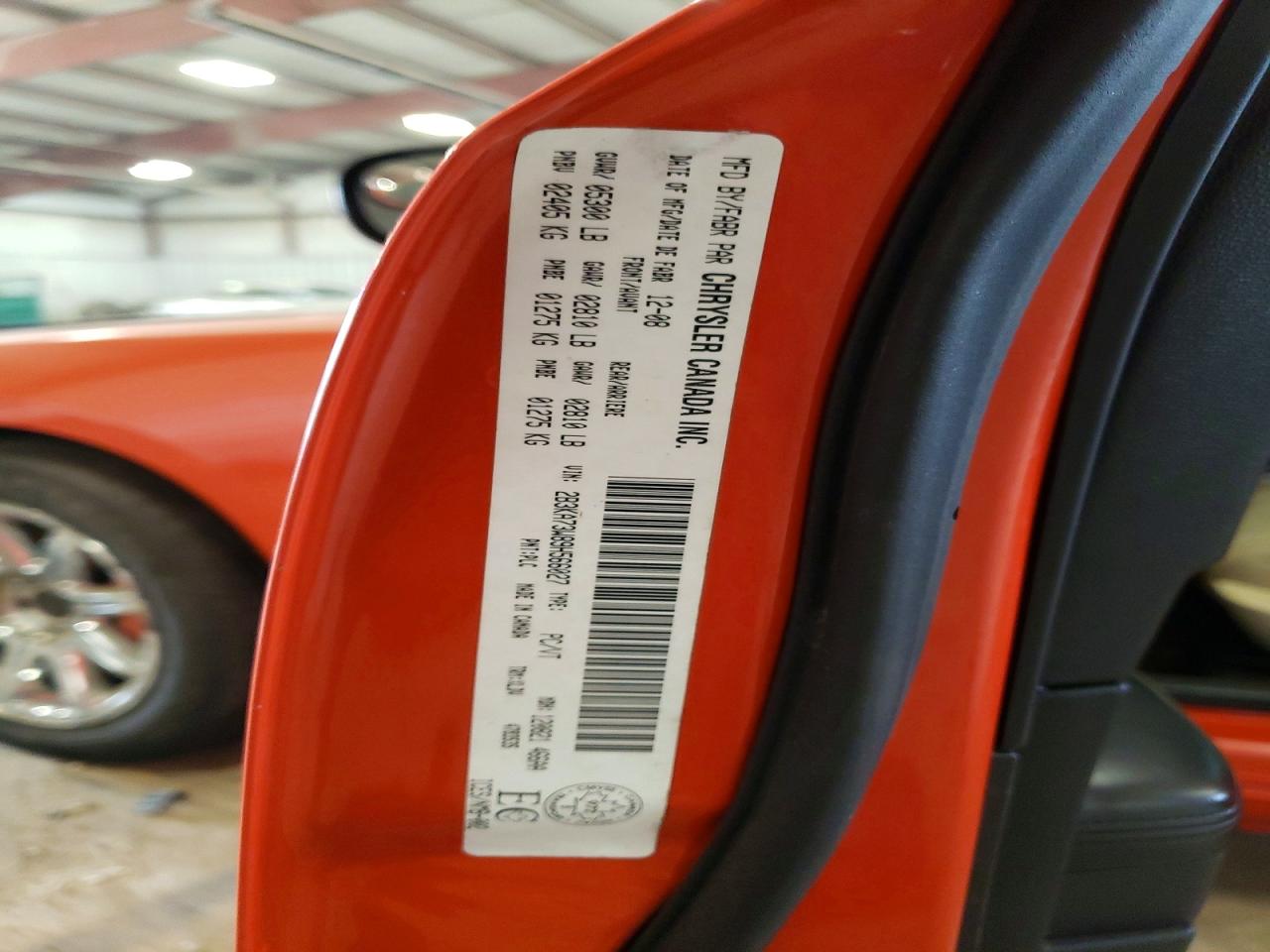 2009 Dodge Charger Srt-8 Orange vin: 2B3KA73W89H566027