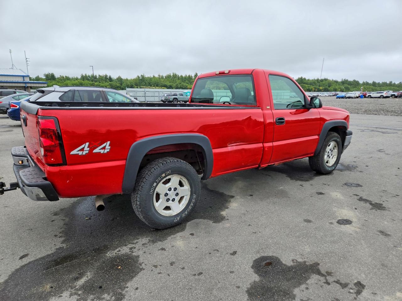 2005 Chevrolet Silverado K1500 Red vin: 1GCEK14X15Z210235