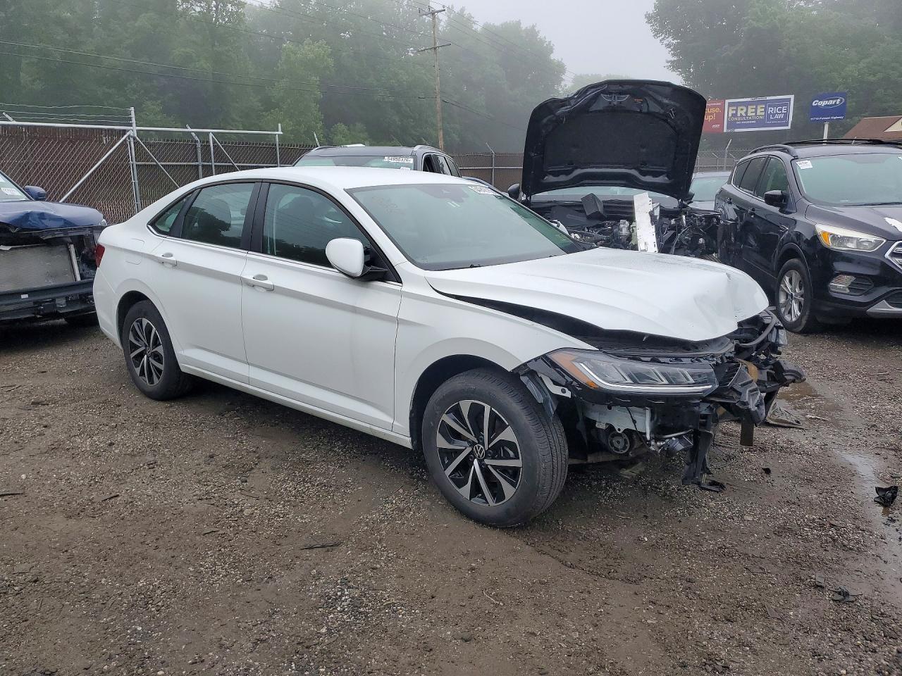 2025 Volkswagen Jetta S White vin: 3VW5X7BU0SM070900
