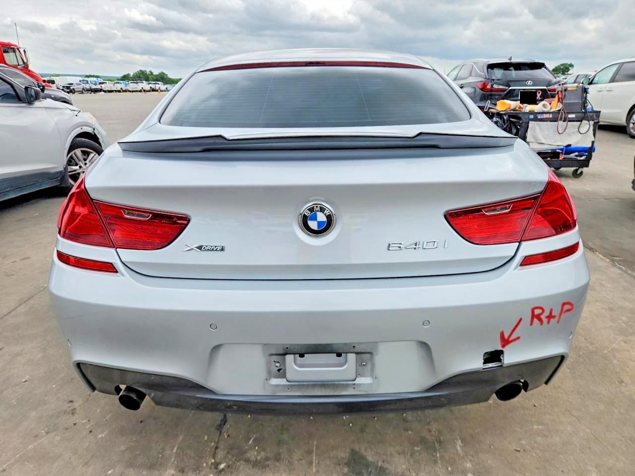 2015 Bmw 640 Xi Gran Coupe Silver vin: WBA6B8C51FD453908