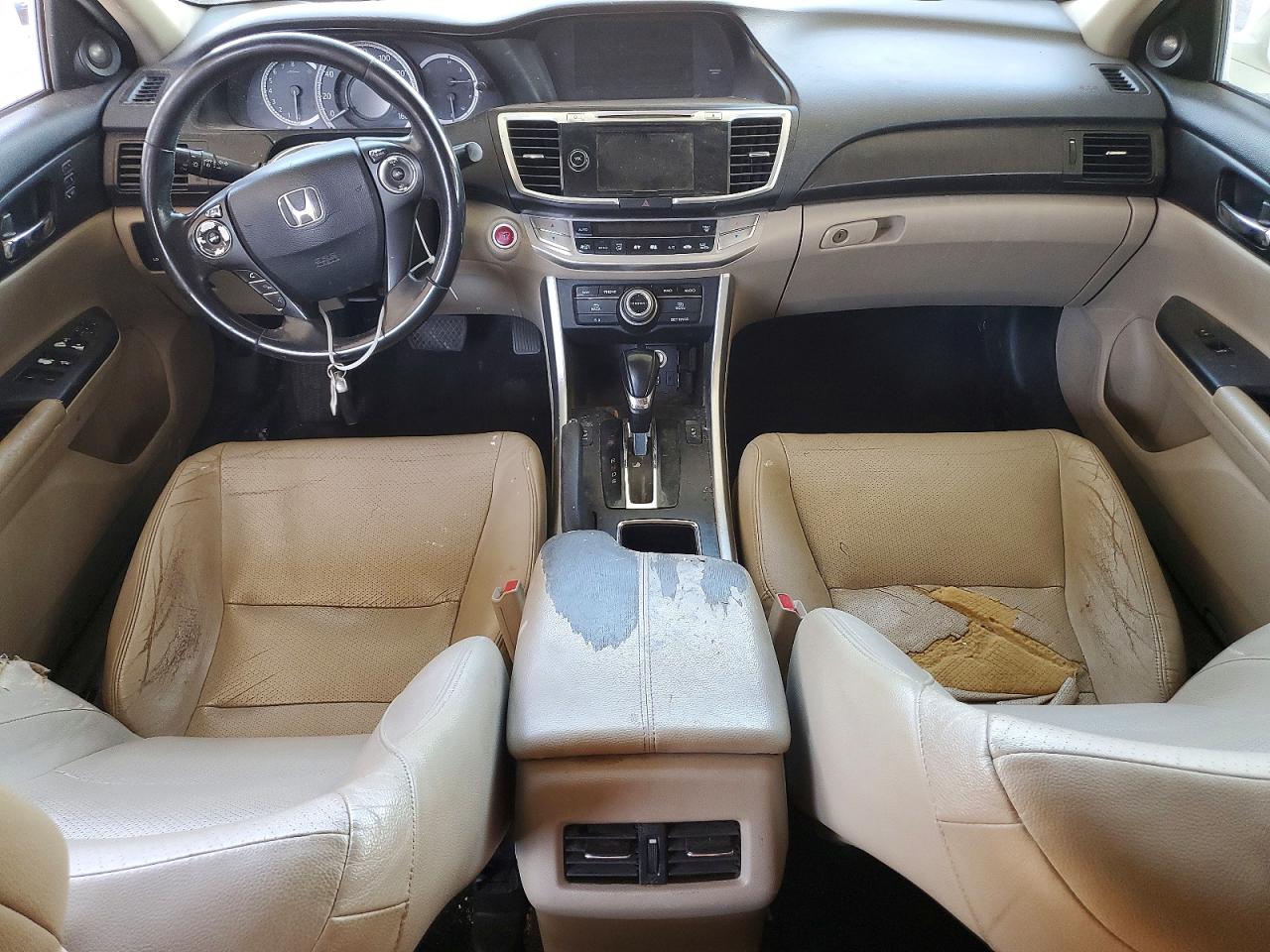 2013 Honda Accord Exl White vin: 1HGCR3F87DA013119