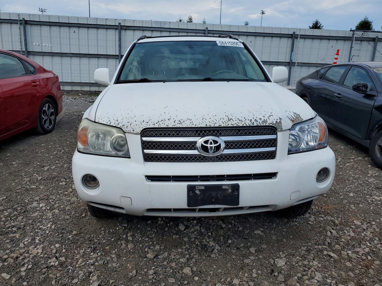 2007 Toyota Highlander Hybrid White vin: JTEHW21A870036819