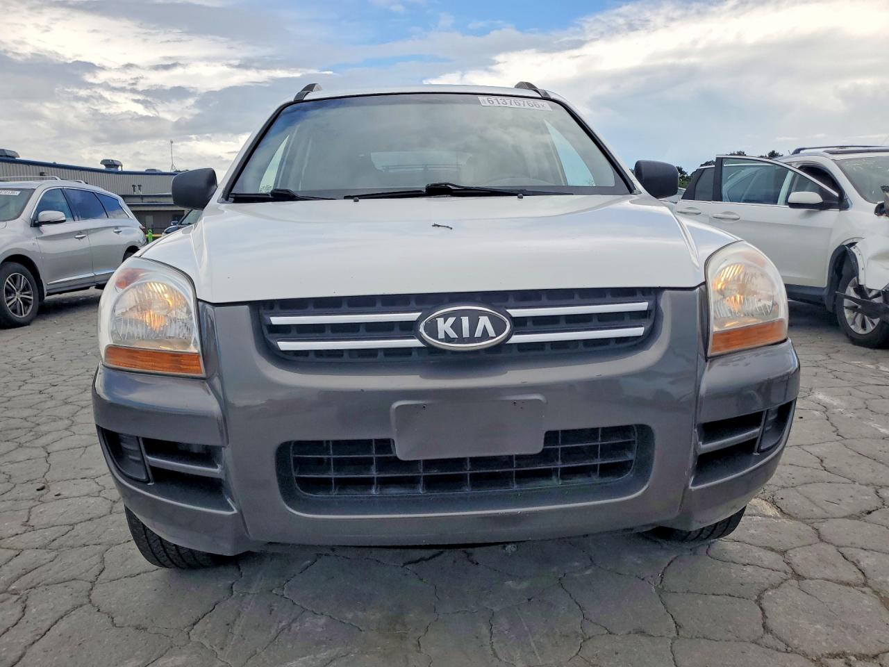 2008 Kia Sportage Lx White vin: KNDJE723387479264