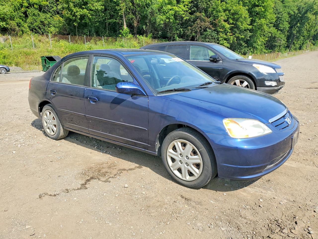 2003 Honda Civic Ex Blue vin: 2HGES26753H603981