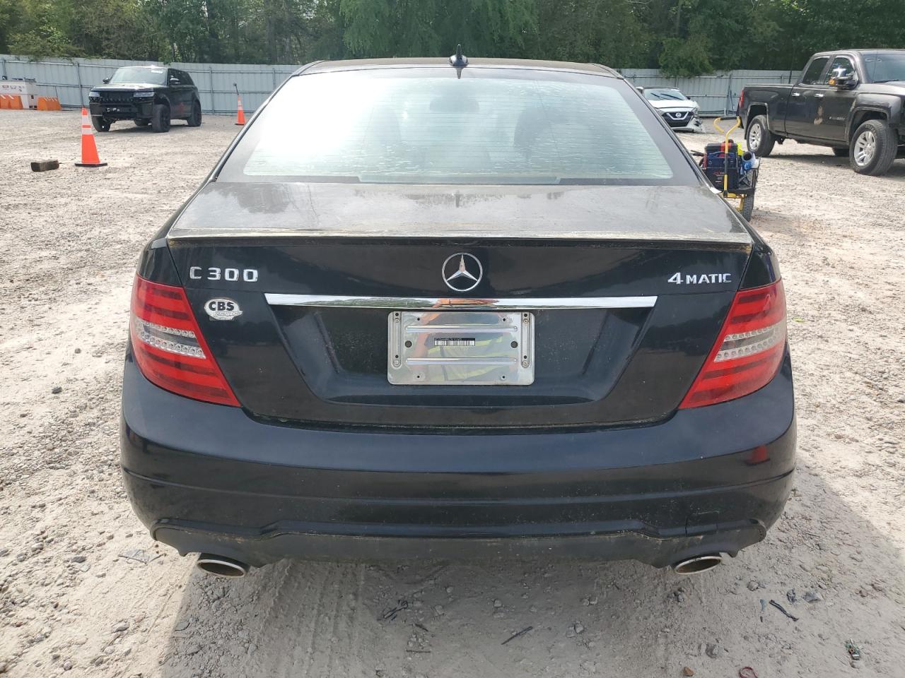 2012 Mercedes-benz C 300 4matic Black vin: WDDGF8BB3CR193602