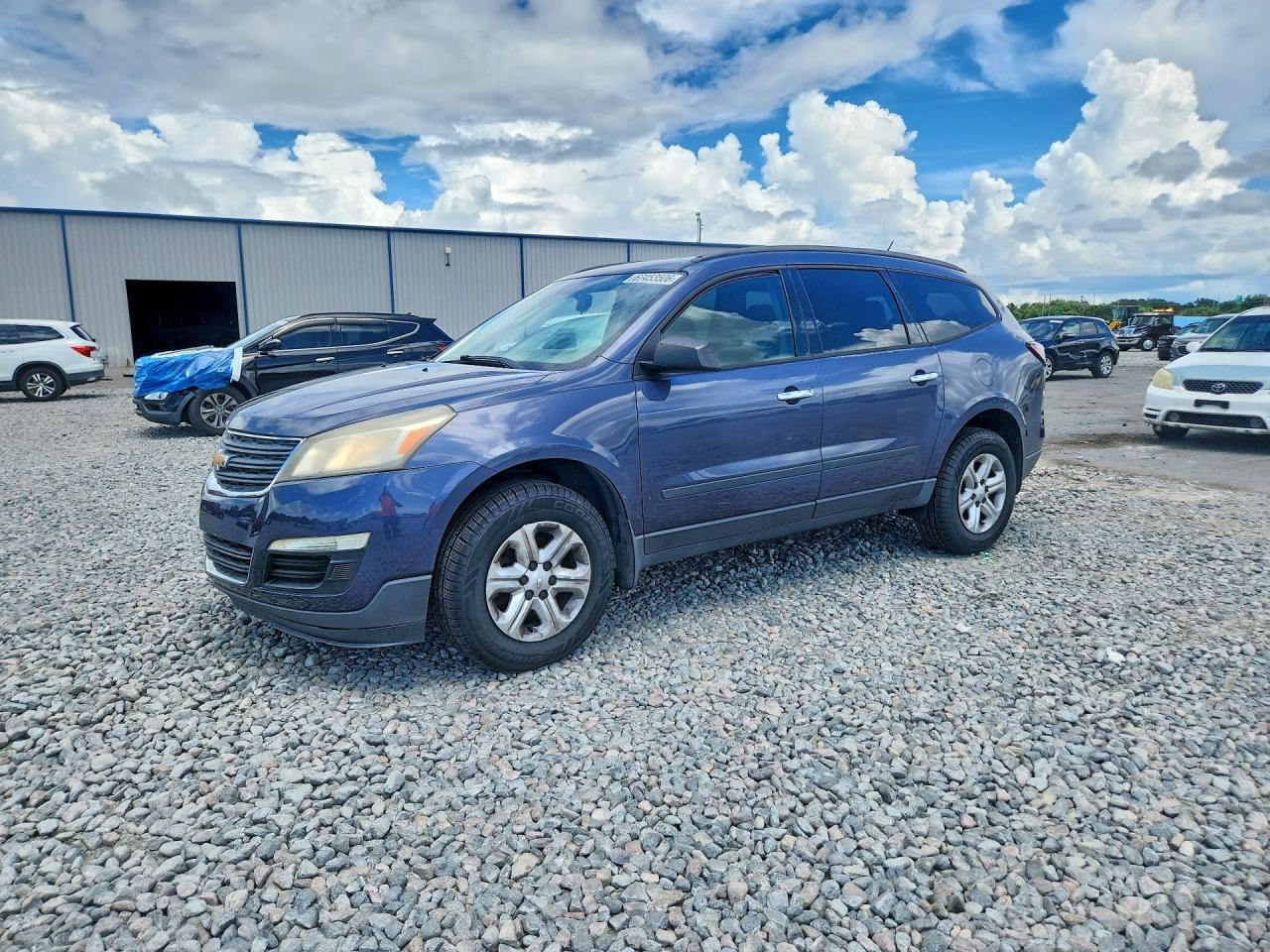 2013 Chevrolet Traverse Ls Blue vin: 1GNKRFED5DJ162677