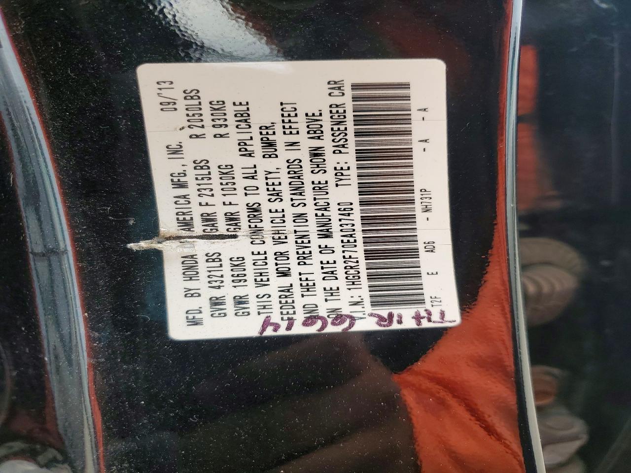 2014 Honda Accord Ex Black vin: 1HGCR2F70EA037460