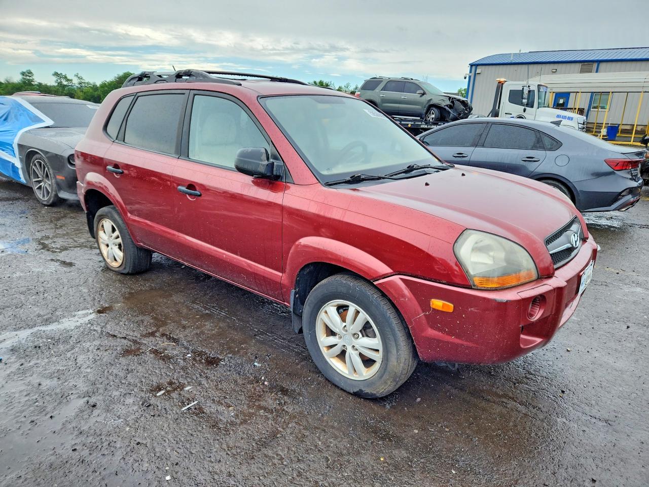 2009 Hyundai Tucson Gls Burgundy vin: KM8JM12B89U038929