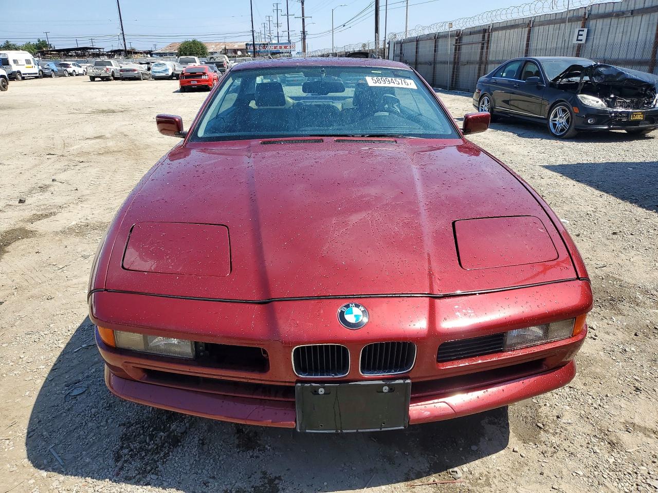 1991 Bmw 850 I Automatic Burgundy vin: WBAEG2310MCB72020