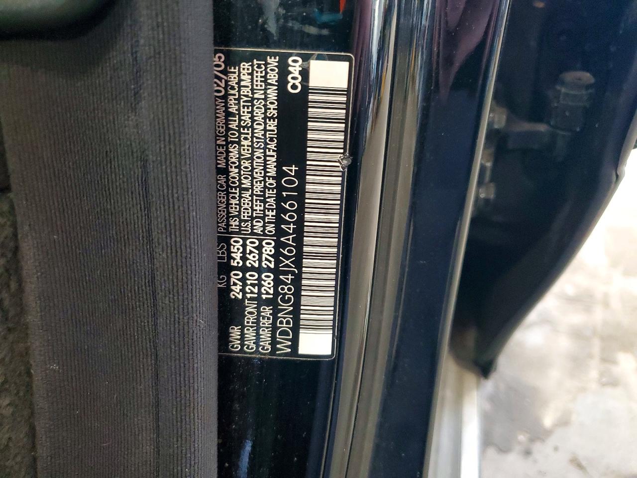 2006 Mercedes-benz S 500 4matic Black vin: WDBNG84JX6A466104