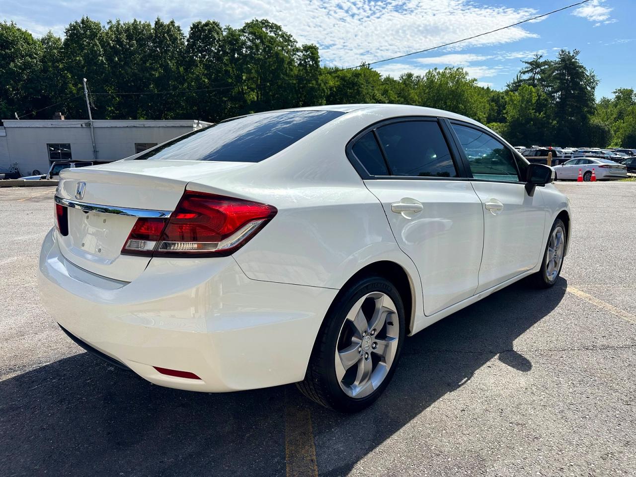2015 Honda Civic Lx White vin: 19XFB2F50FE287052