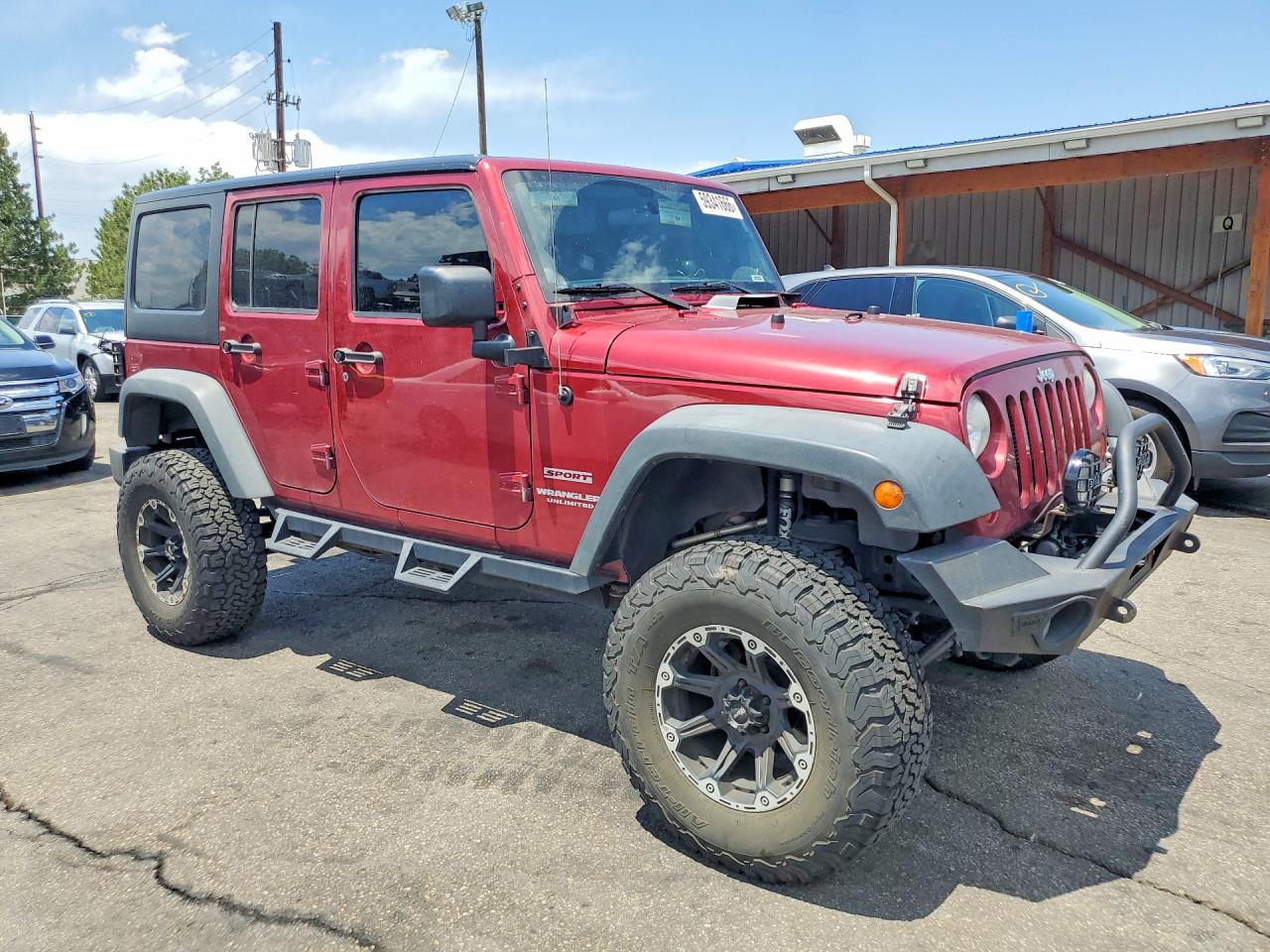 2012 Jeep Wrangler Unlimited Sport Maroon vin: 1C4HJWDG3CL218754