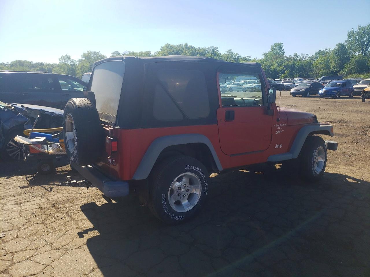 1999 Jeep Wrangler / Tj Sport Red vin: 1J4FY19SXXP412810