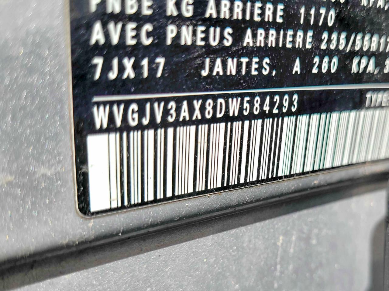 2013 Volkswagen Tiguan S Silver vin: WVGJV3AX8DW584293