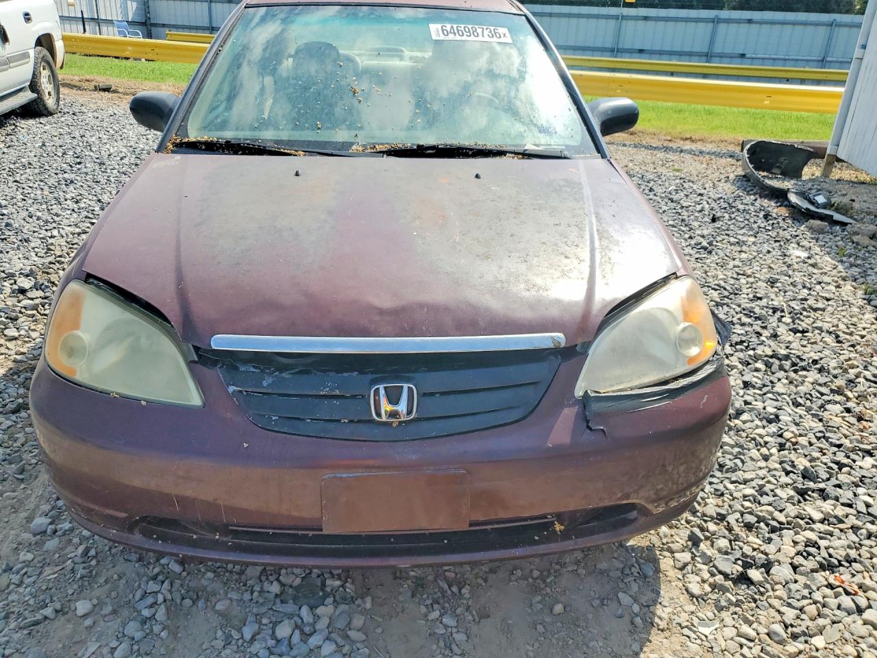 2002 Honda Civic Lx Бордовый vin: 2HGES16522H599055