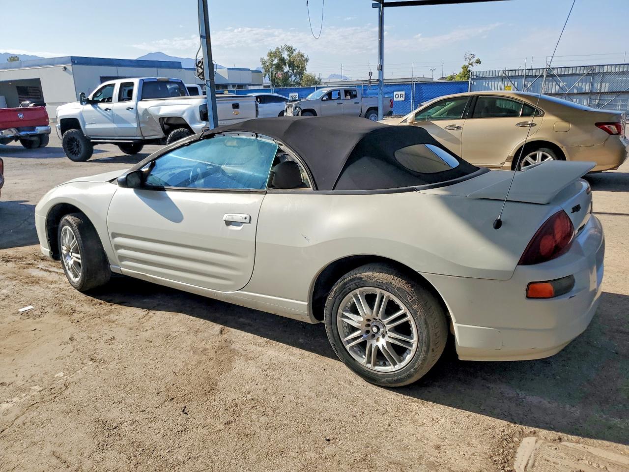 2001 Mitsubishi Eclipse Spyder Gs White vin: 4A3AE35G91E001775