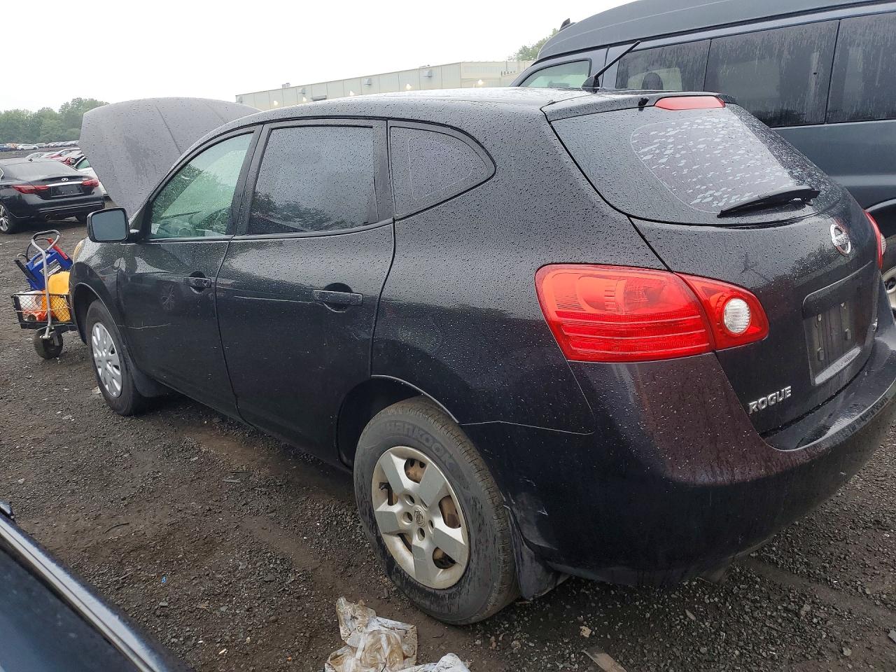 2008 Nissan Rogue S Black vin: JN8AS58VX8W406392