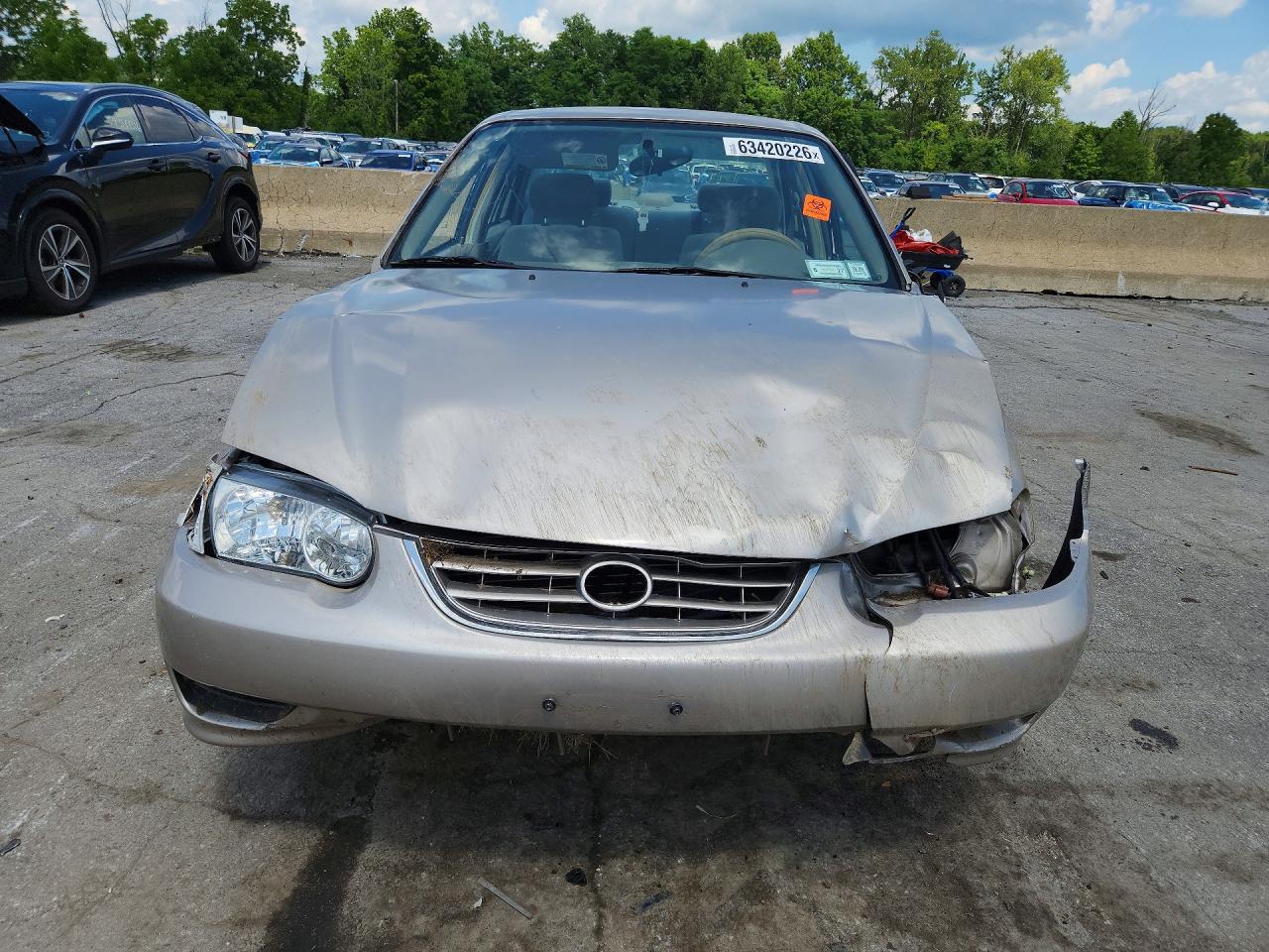 2002 Toyota Corolla Le Бежевый vin: 2T1BR12E82C548835