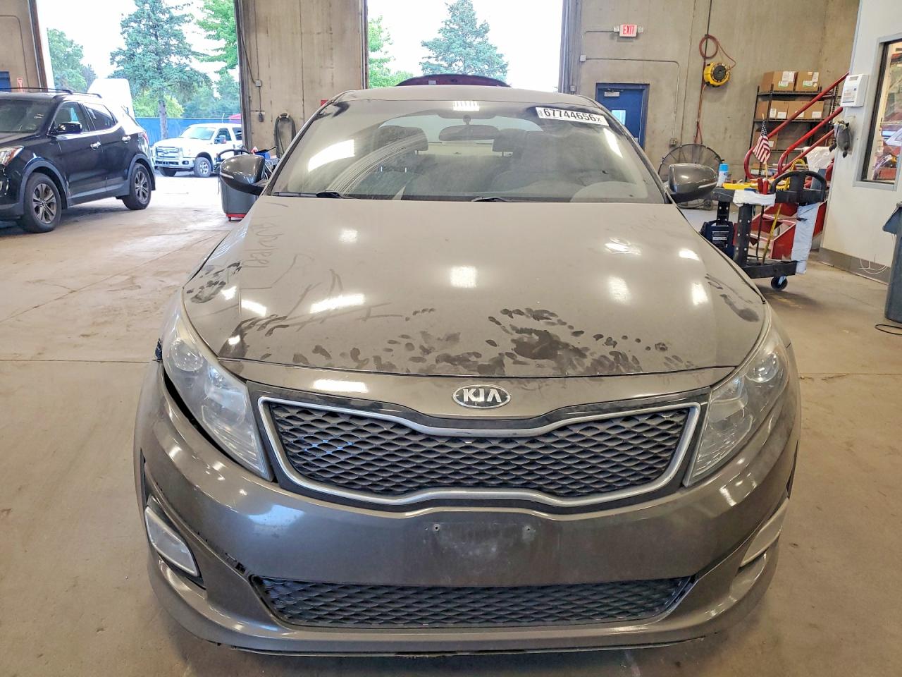 2015 Kia Optima Lx Gray vin: 5XXGM4A79FG399603
