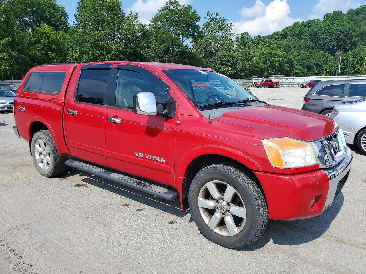 2008 Nissan Titan Xe Red vin: 1N6AA07C28N307554